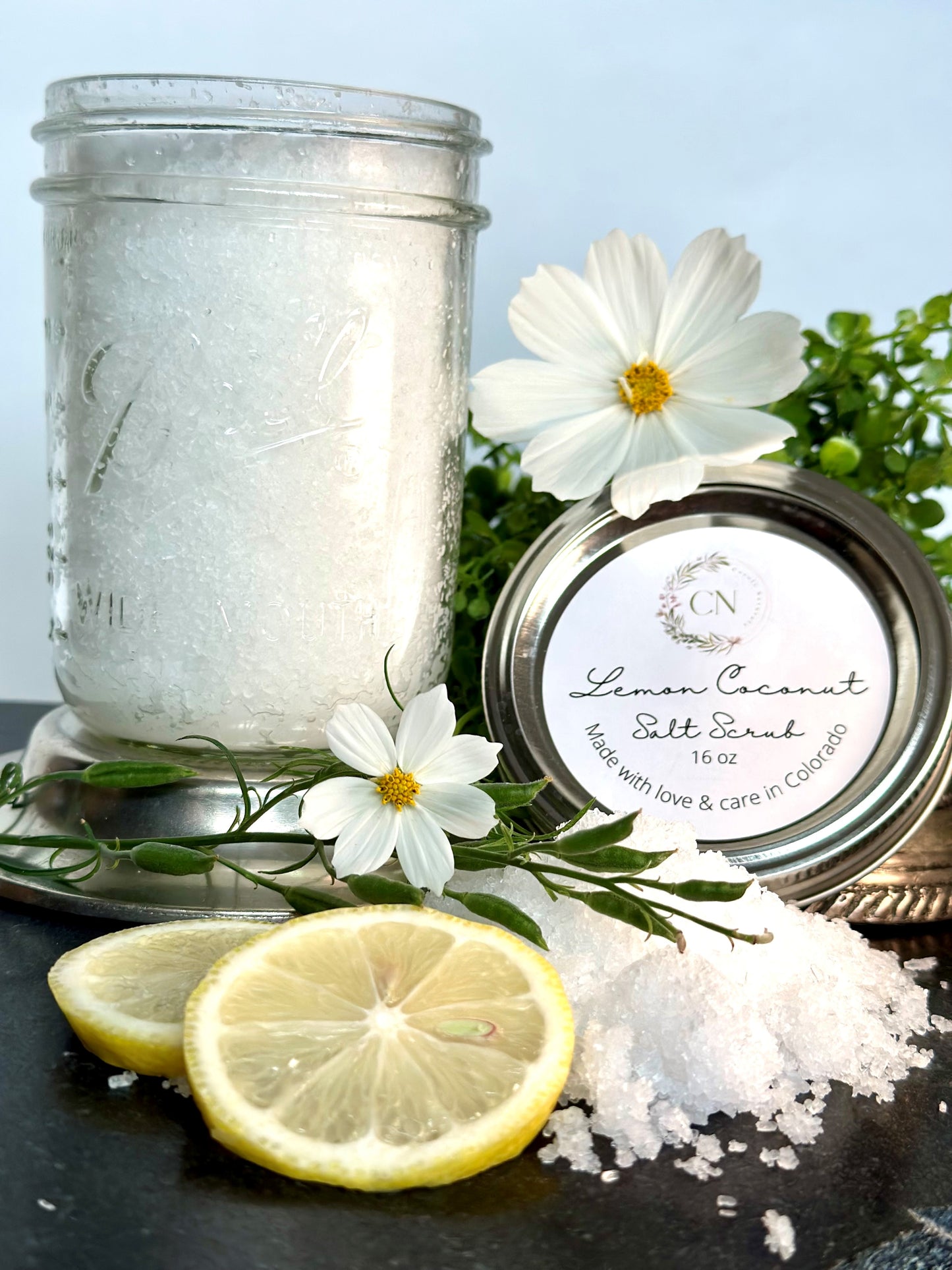 Lemon Coconut Salt Scrub