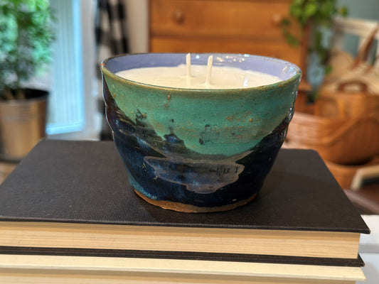 Relax Vintage Pottery Candle