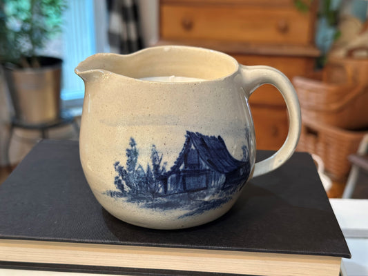 Rustic Barn Vintage Pottery Candle
